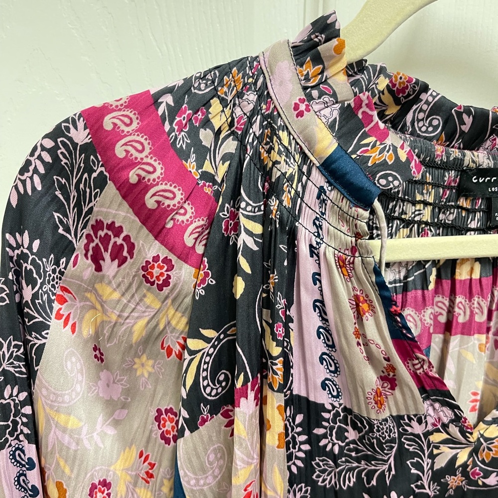 Current Air Patchwork Multi Blouse - image 3